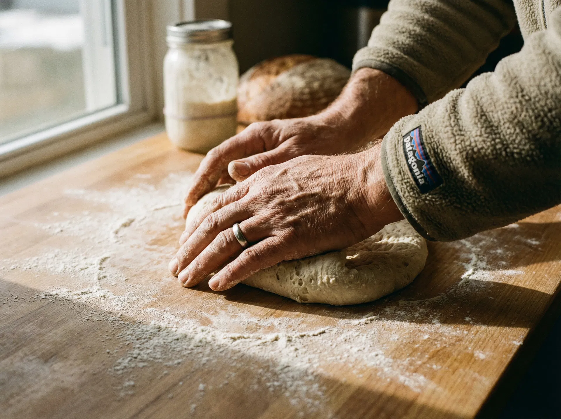 Hænder der ælter surdej
