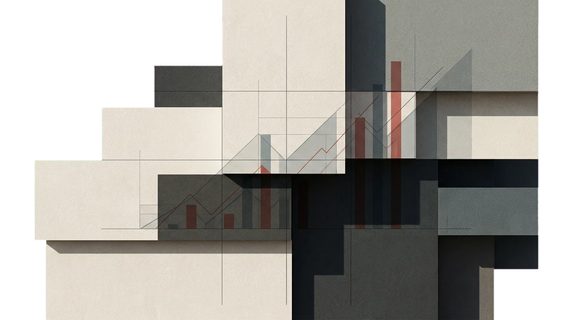 Composizione astratta che rappresenta la valorizzazione strutturale degli asset immateriali