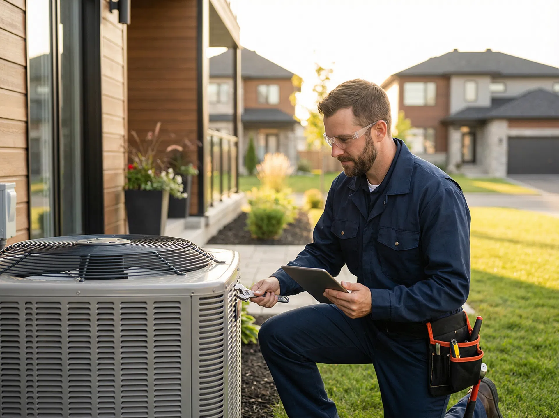HVAC technician in the field