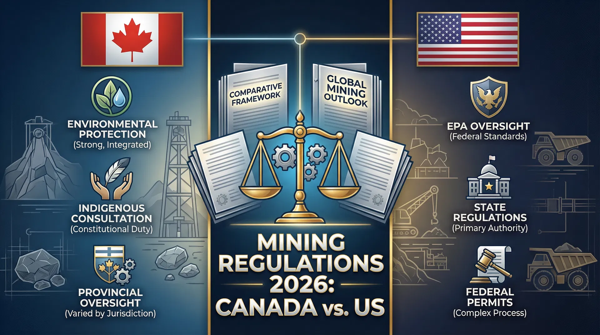 Canada vs US Mining Regulations 2026: A Comparative Analysis of North American Mining Policy