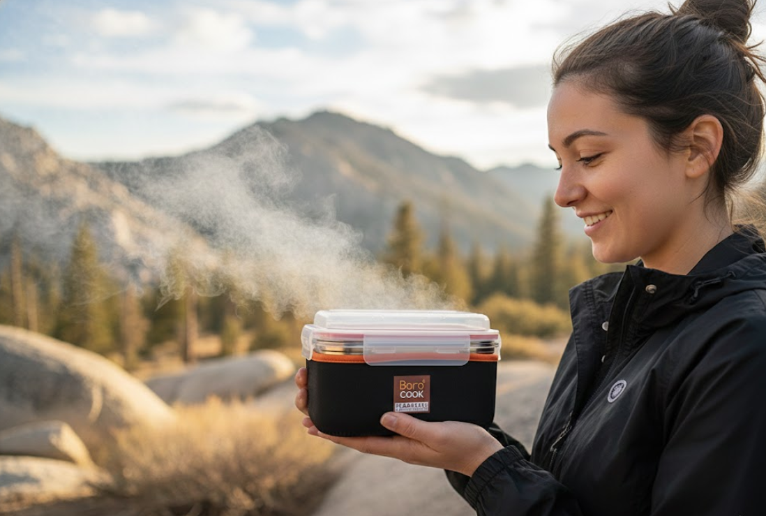 BC-007 사각 발열 도시락 1200ml