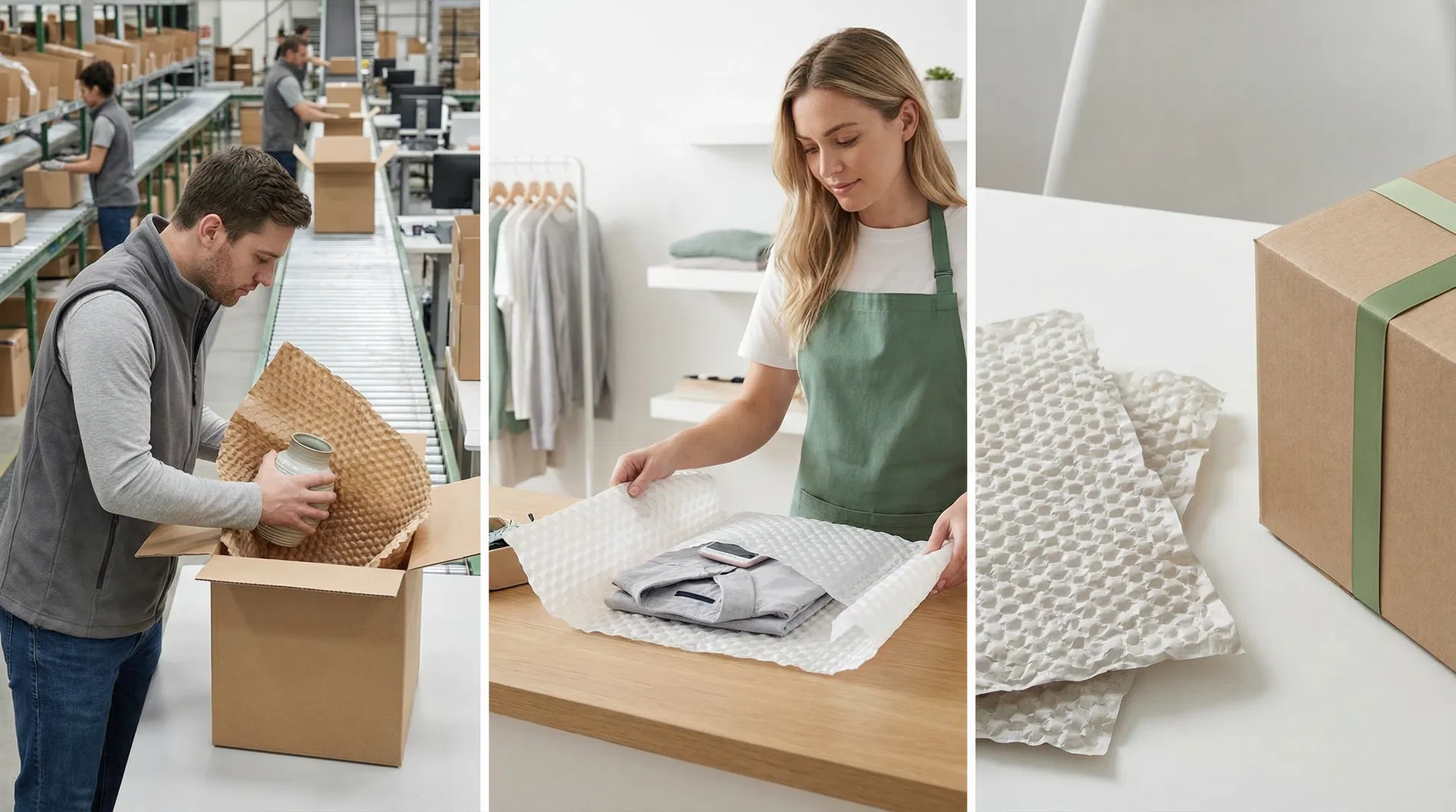Paper Bubble Wrap E-commerce Retail Sustainable Packaging