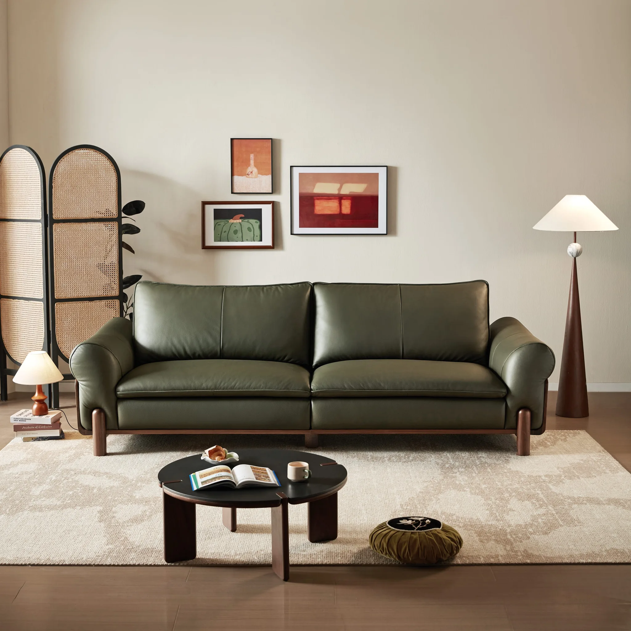 Siena Leather Sofa (Mountain Ash) 8