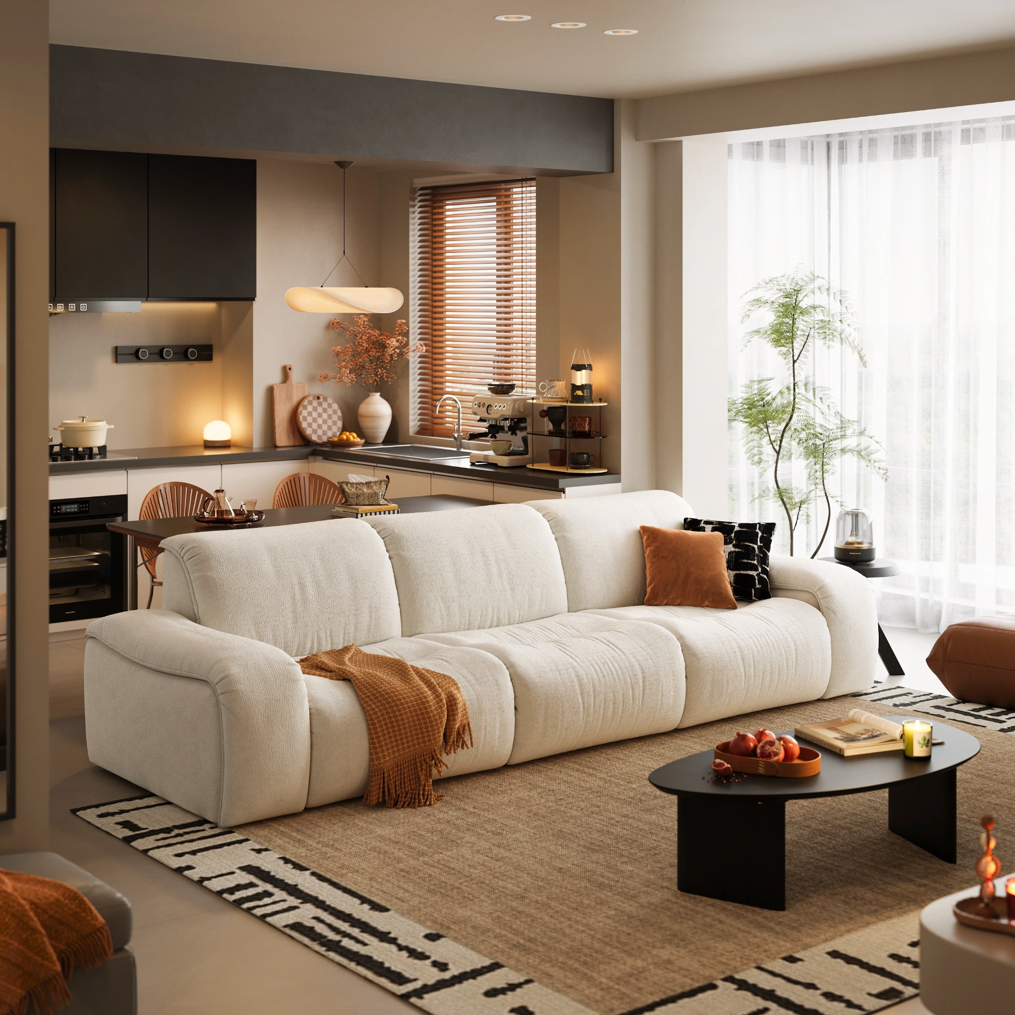 Monaco Fabric Sofa 11