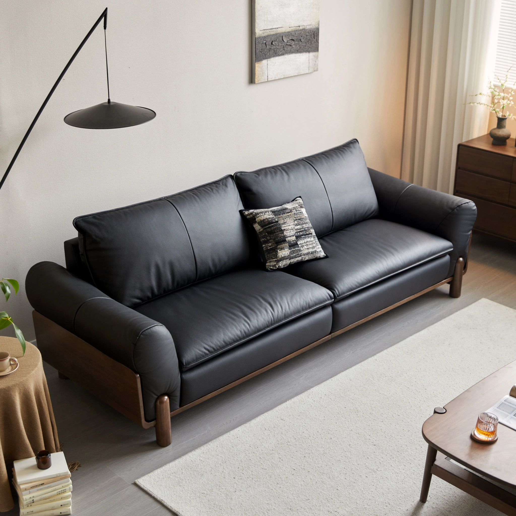 Siena Leather Sofa (Mountain Ash) 6