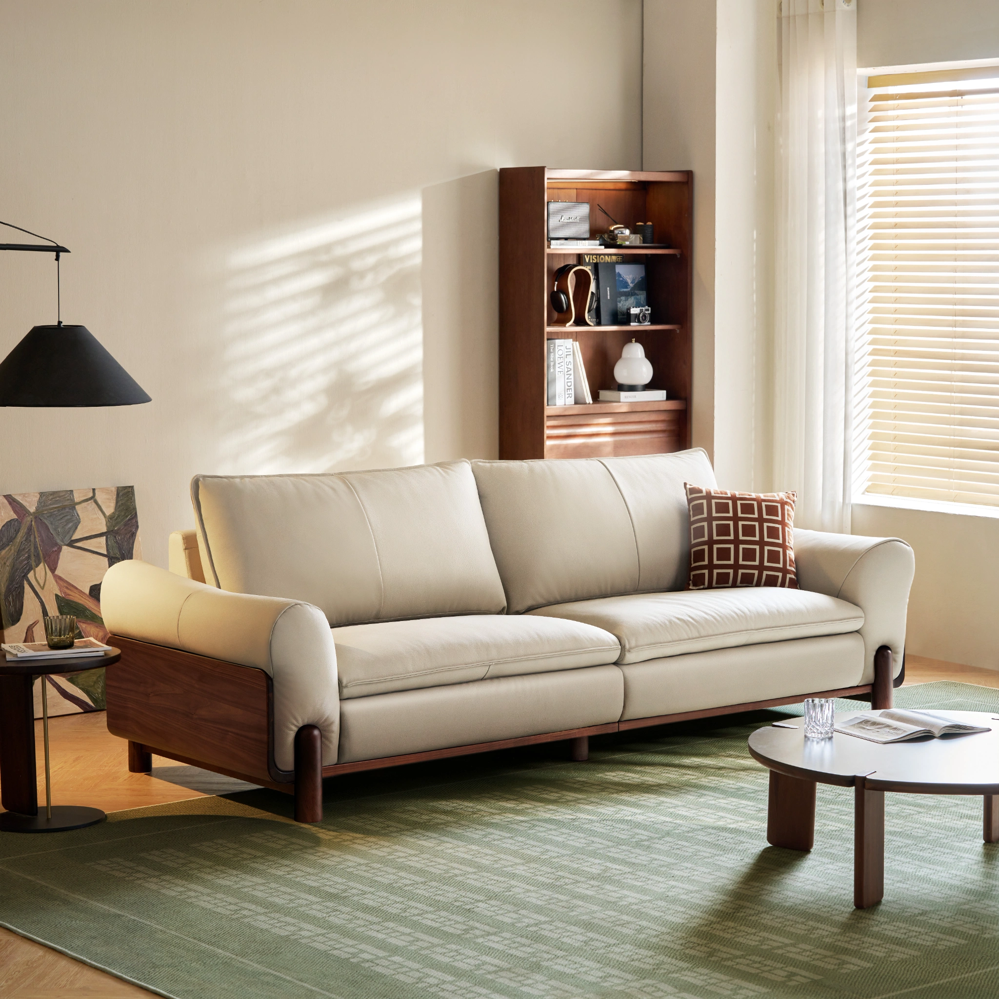 Siena Leather Sofa (Mountain Ash) 14