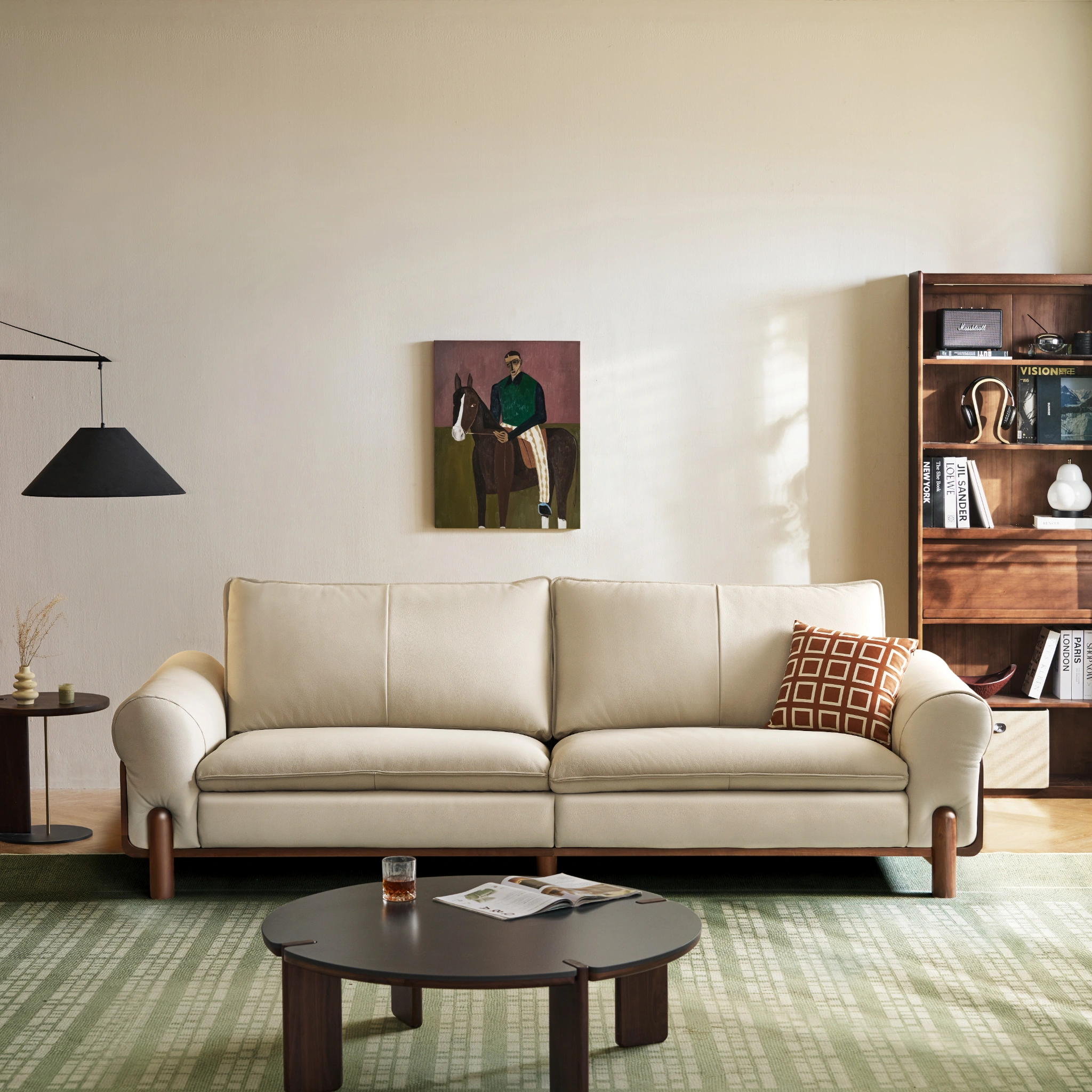Siena Leather Sofa (Natural Walnut) 2