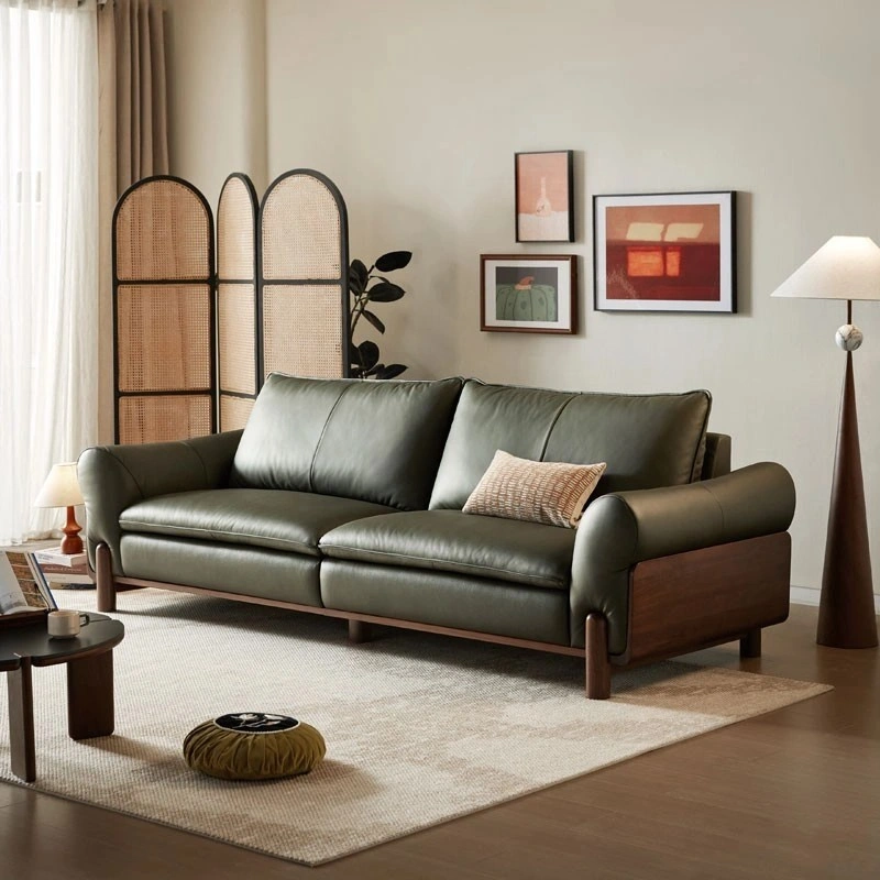 Siena Leather Sofa (Natural Walnut) 1