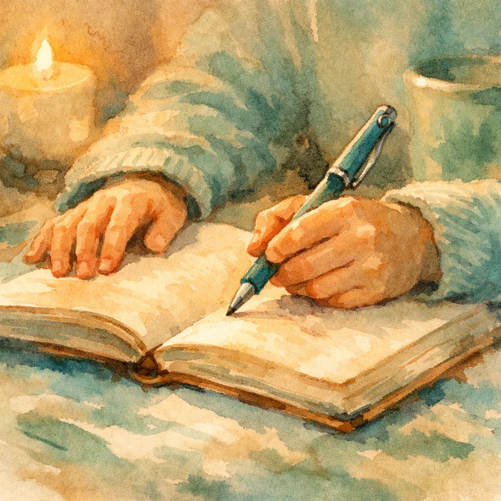 A child writing in a journal