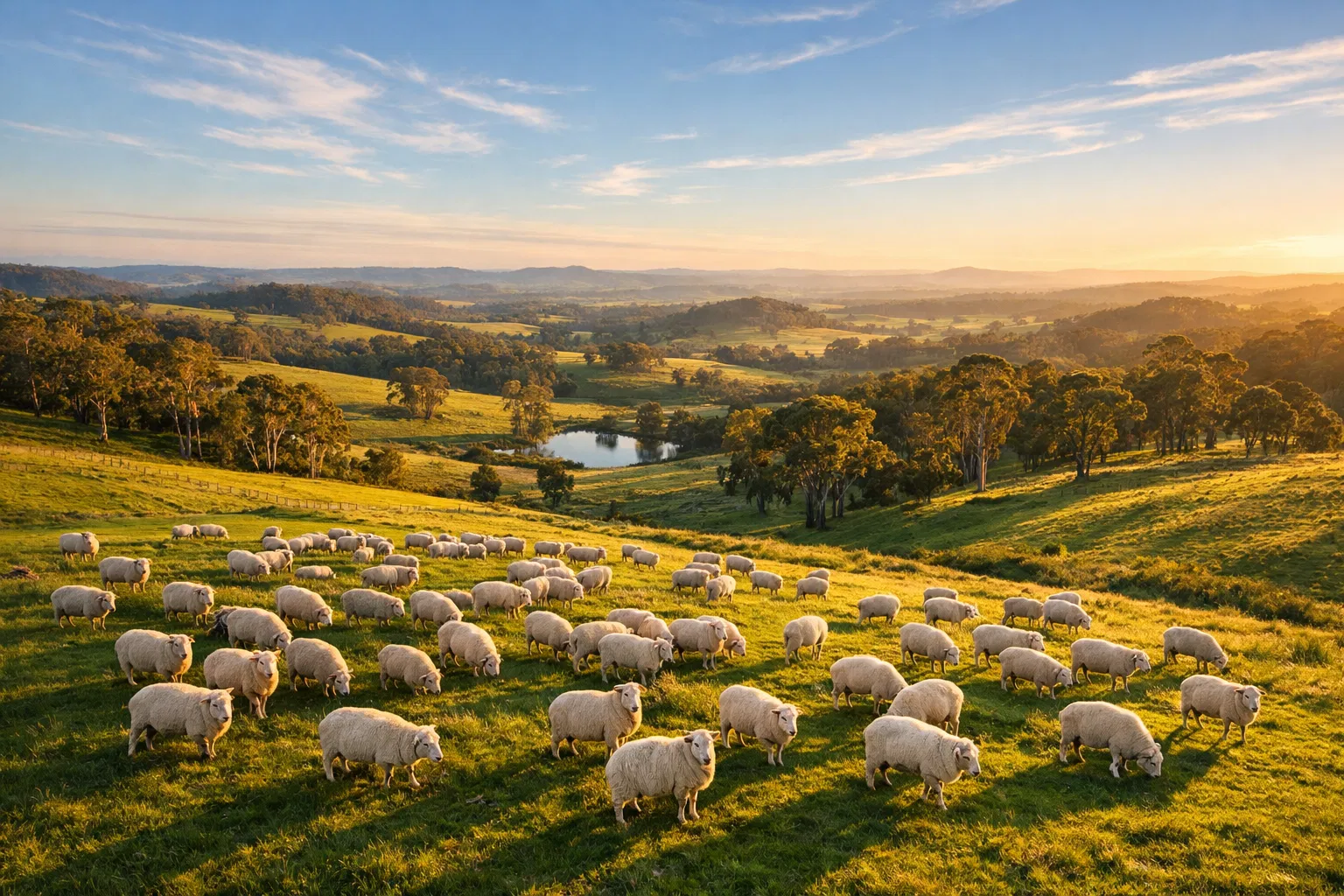 Australian countryside with sheep