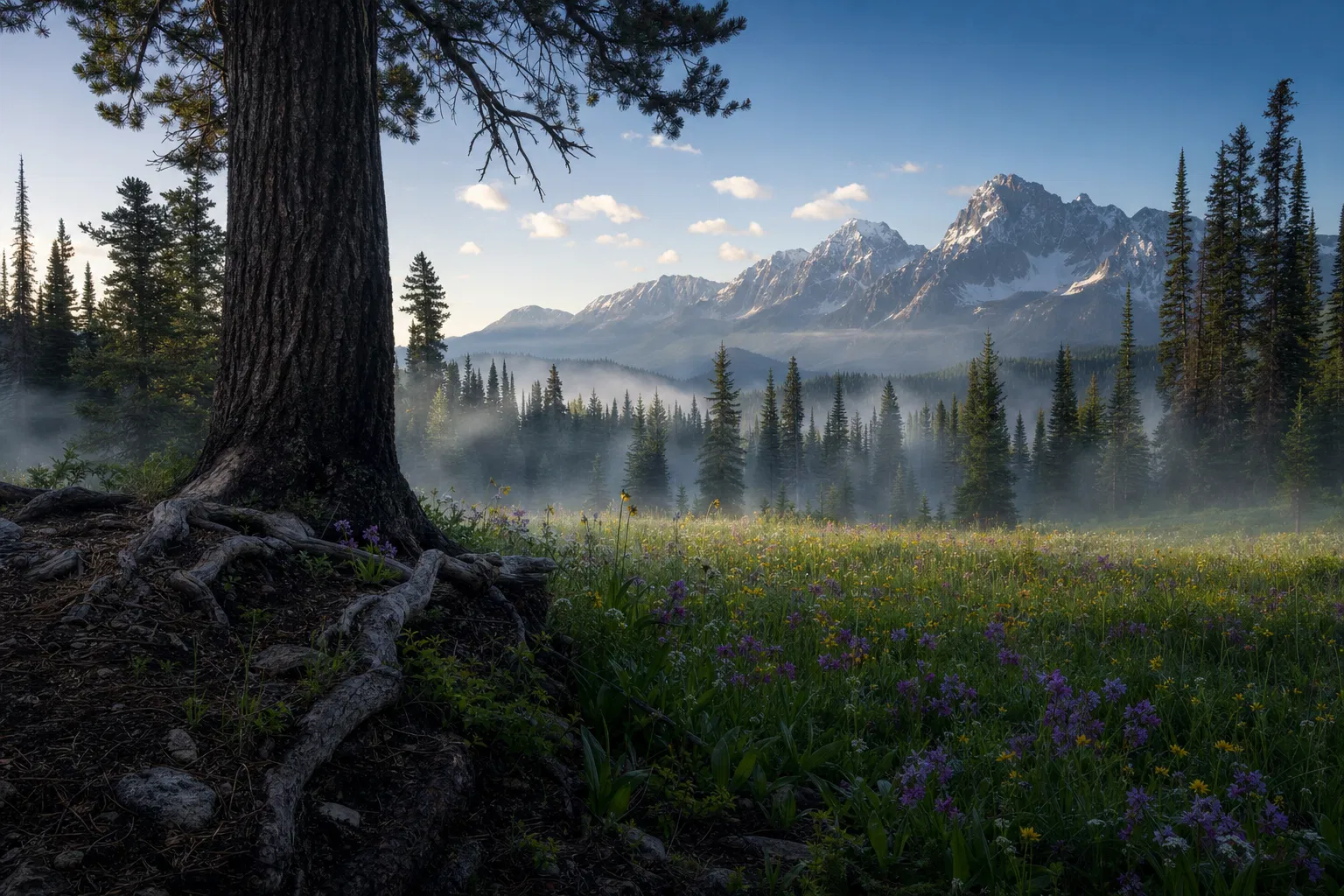 Montana's untouched backcountry at dawn — where the soil has never known a plow or a chemical.