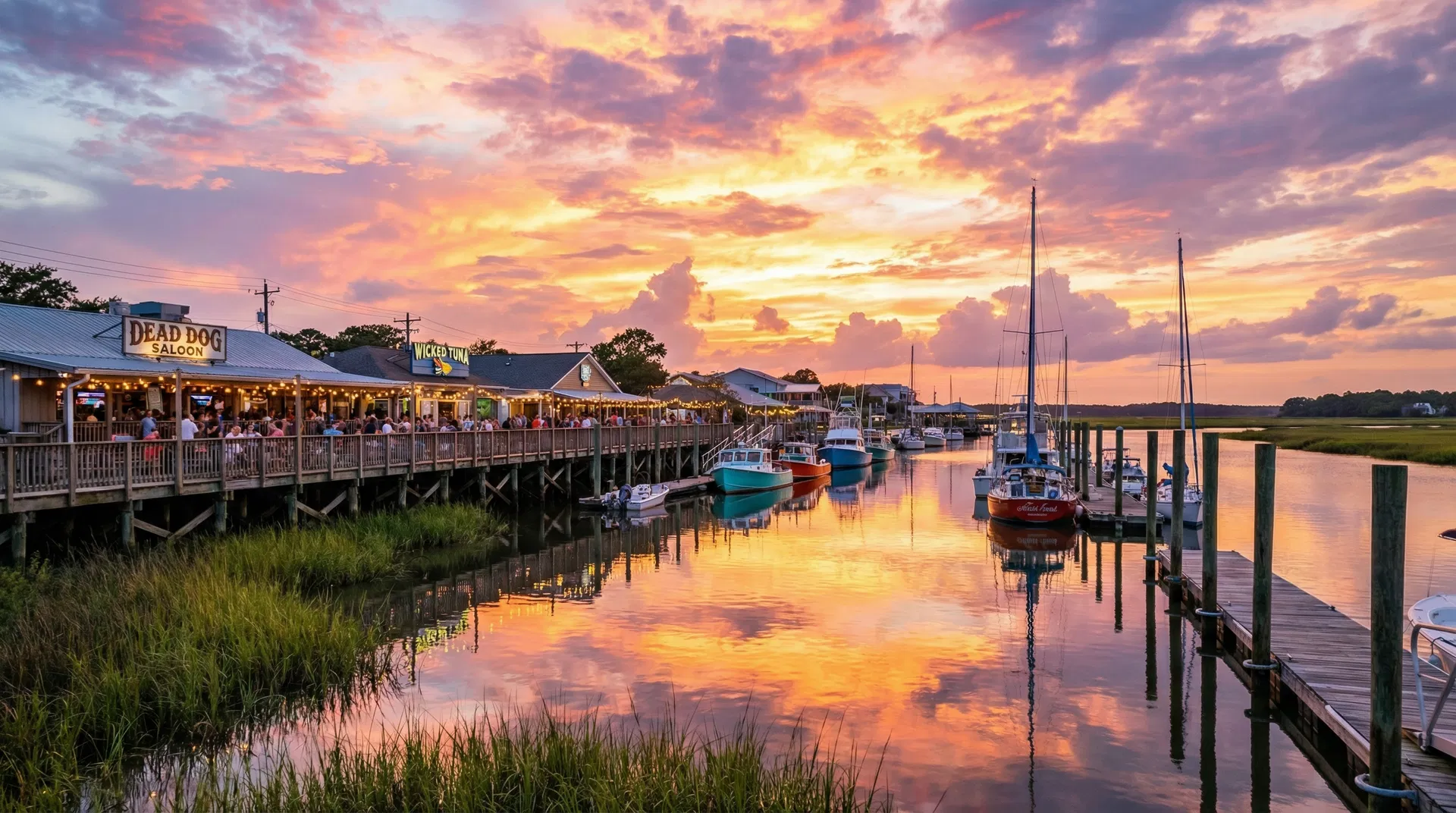 Murrells Inlet marsh at golden hour