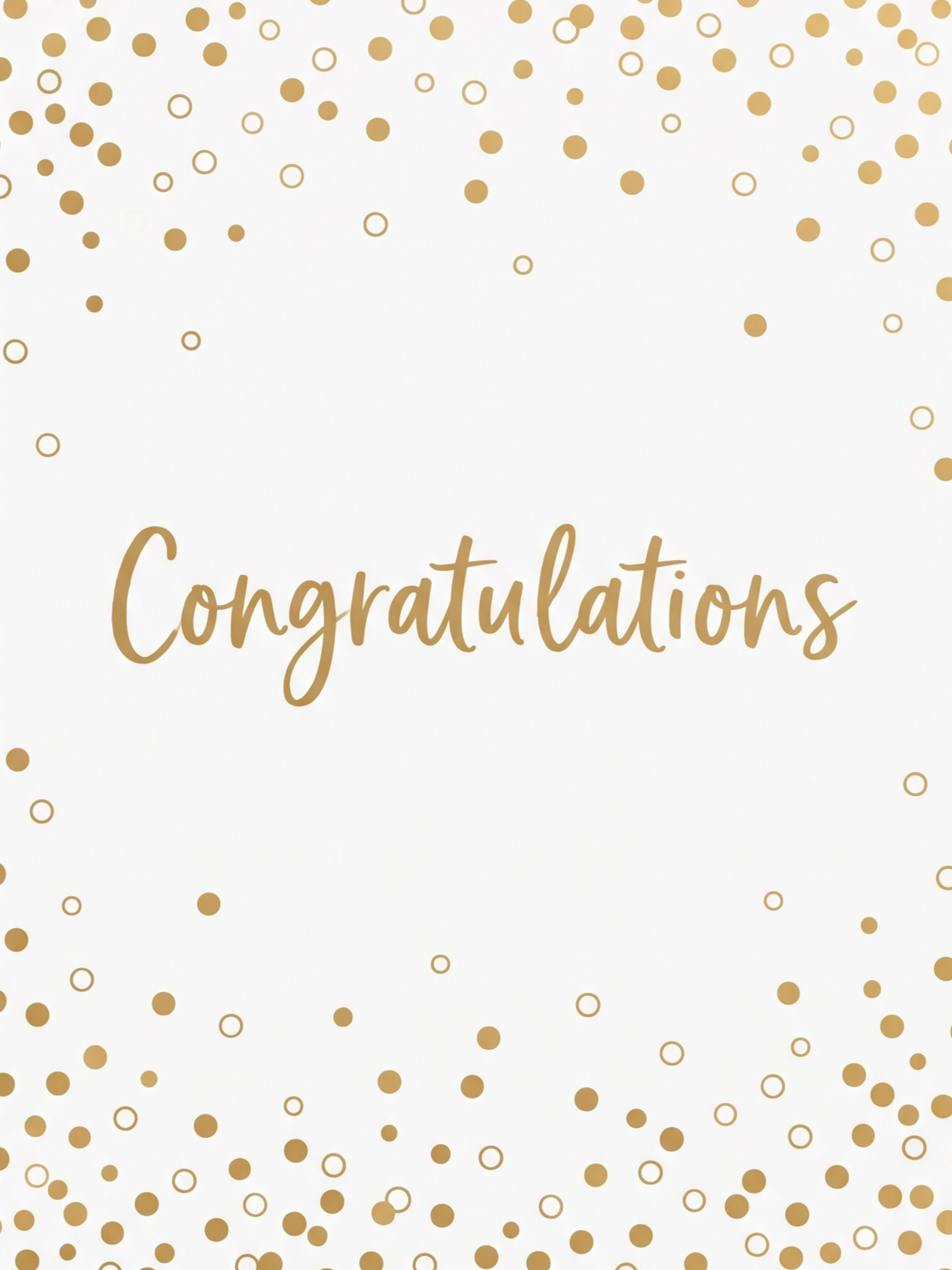 Gold Confetti Congratulations