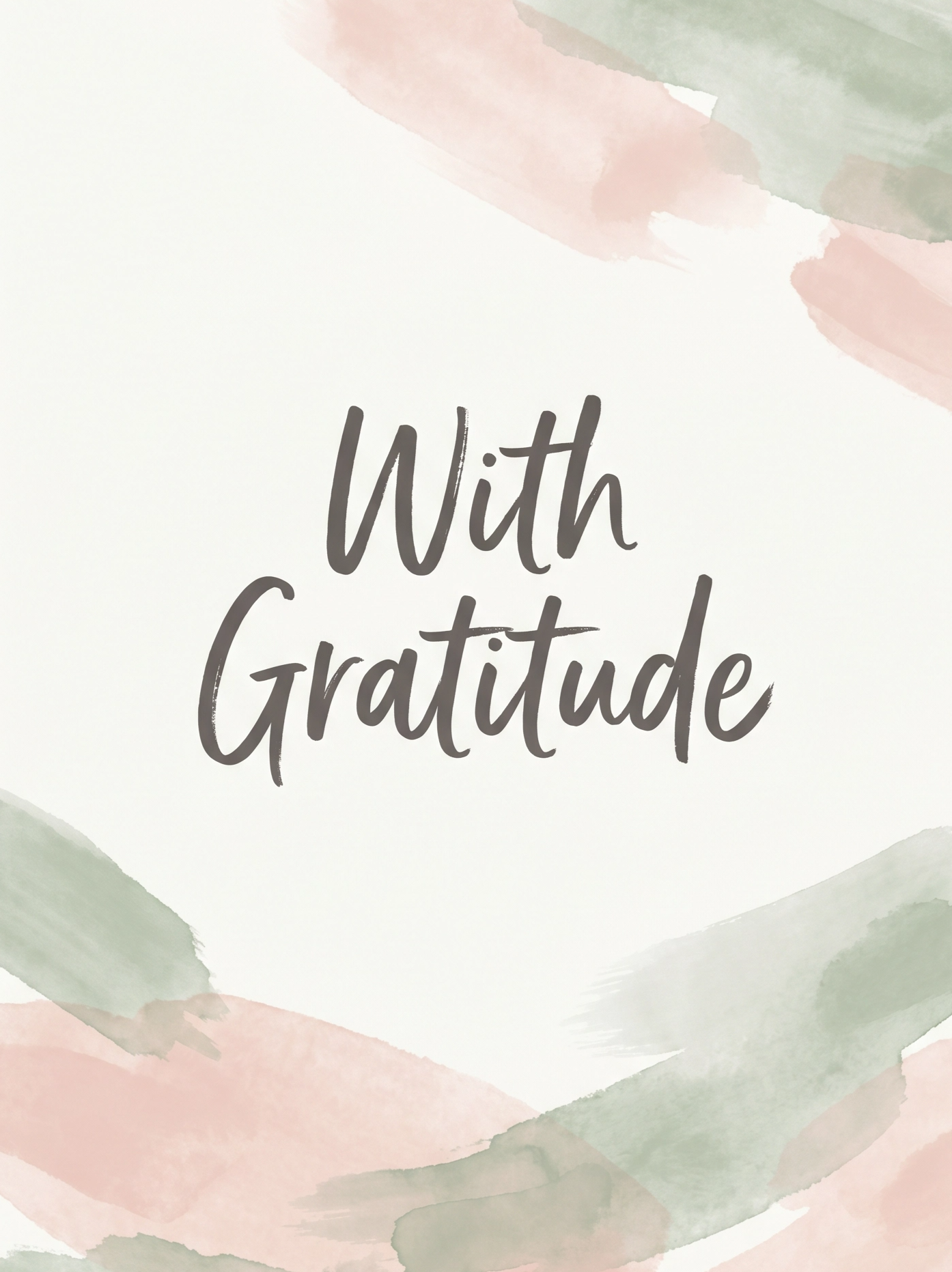 Brushstroke With Gratitude