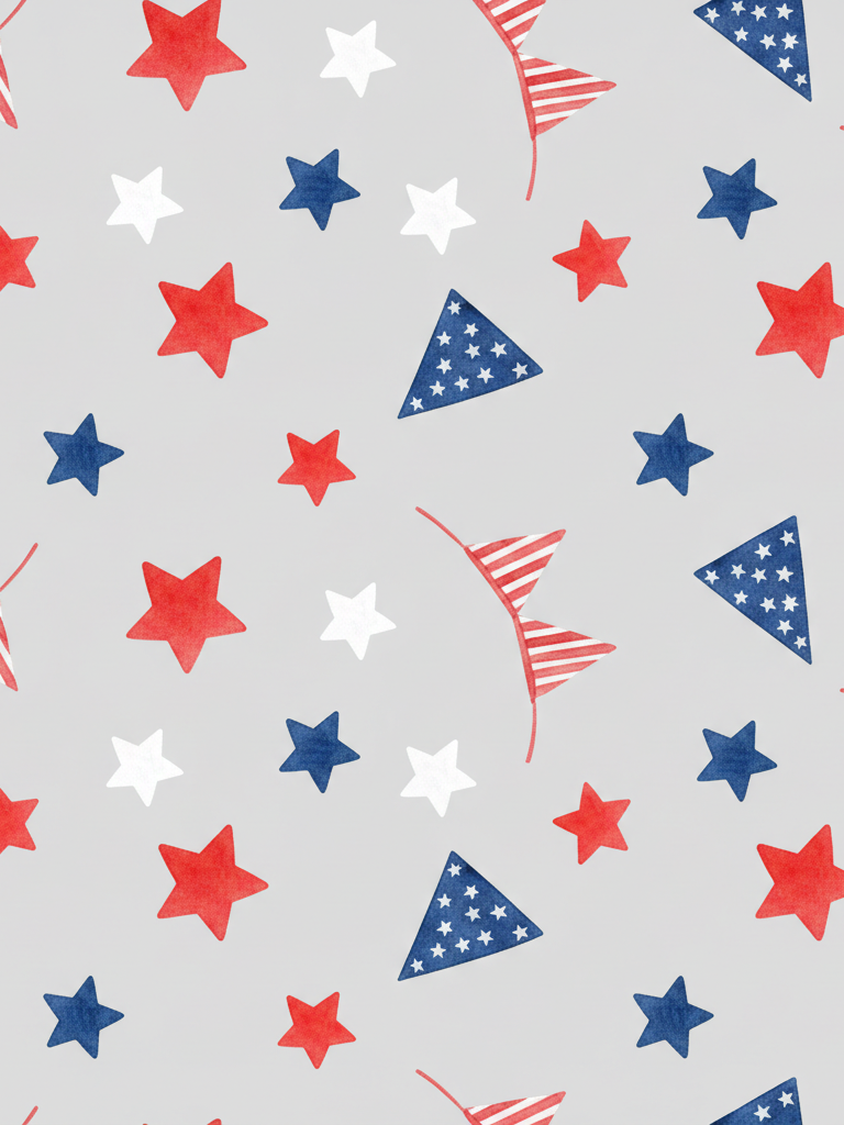 4th of July Flag Bunting back cover