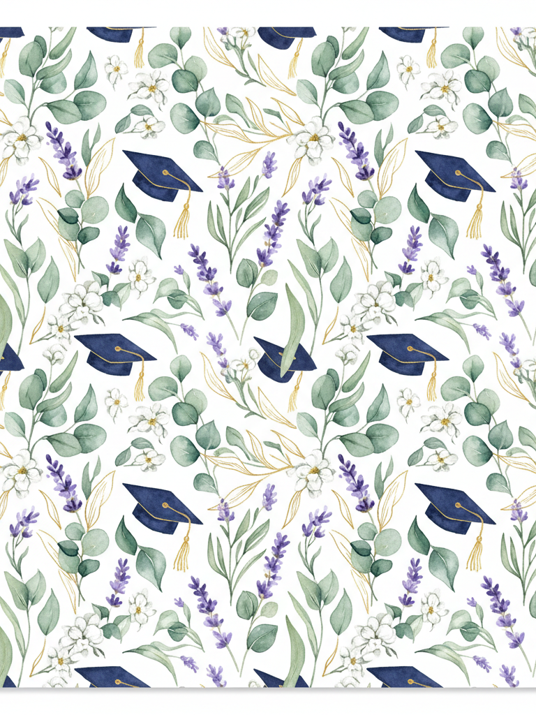 Graduation Floral Wreath back cover