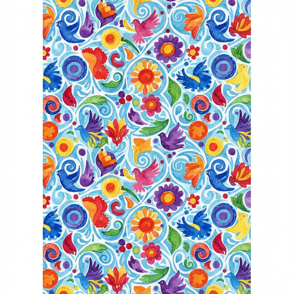 Cinco de Mayo Watercolor Papel Picado back cover