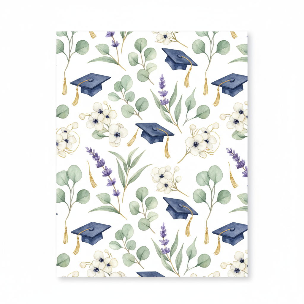 Graduation Floral Wreath back cover