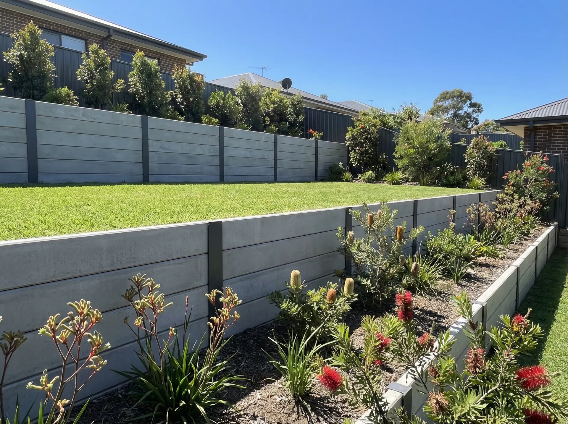 Concrete Sleeper Retaining Wall