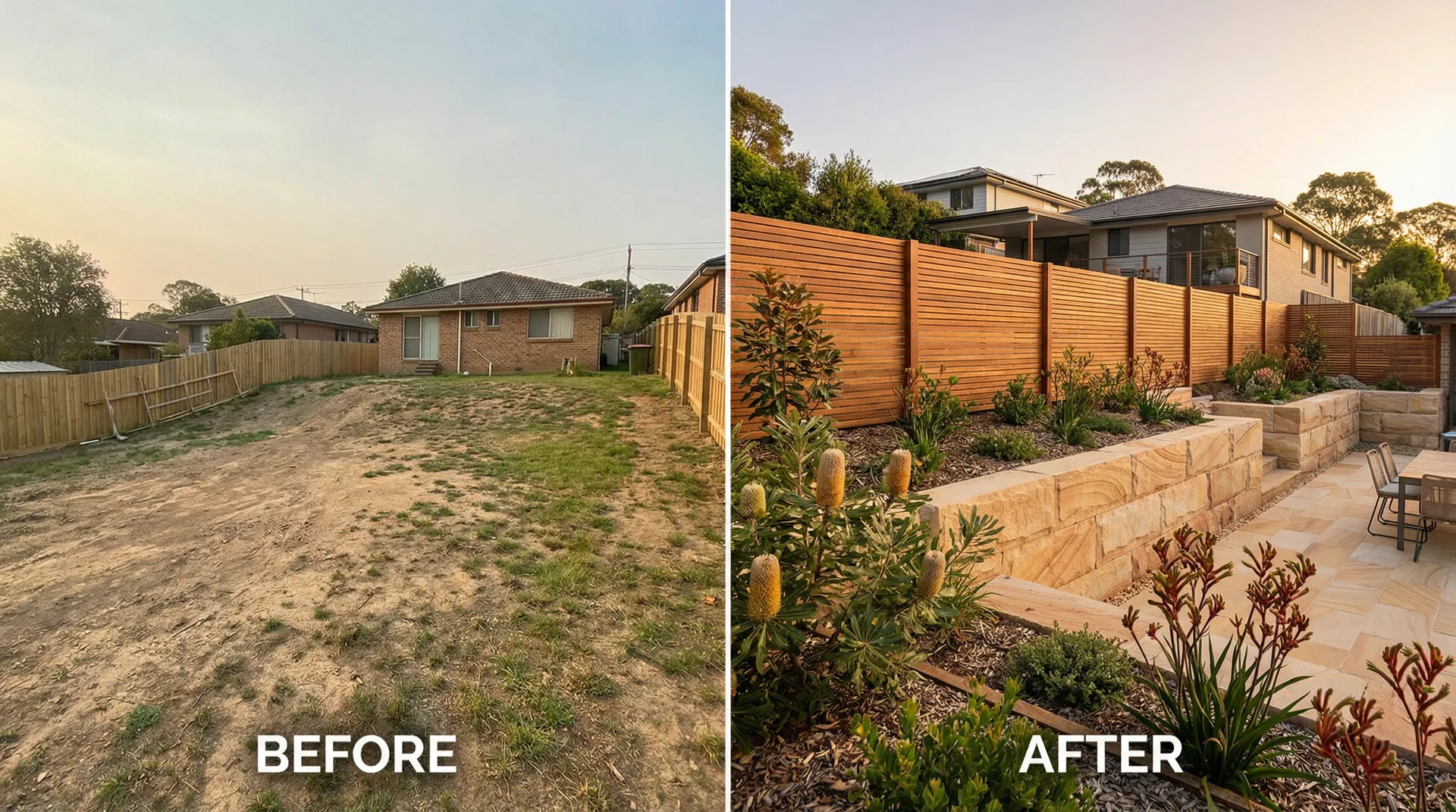 North Brisbane project before and after