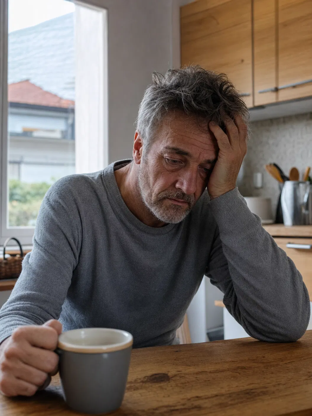 Homme souffrant d'acouphènes