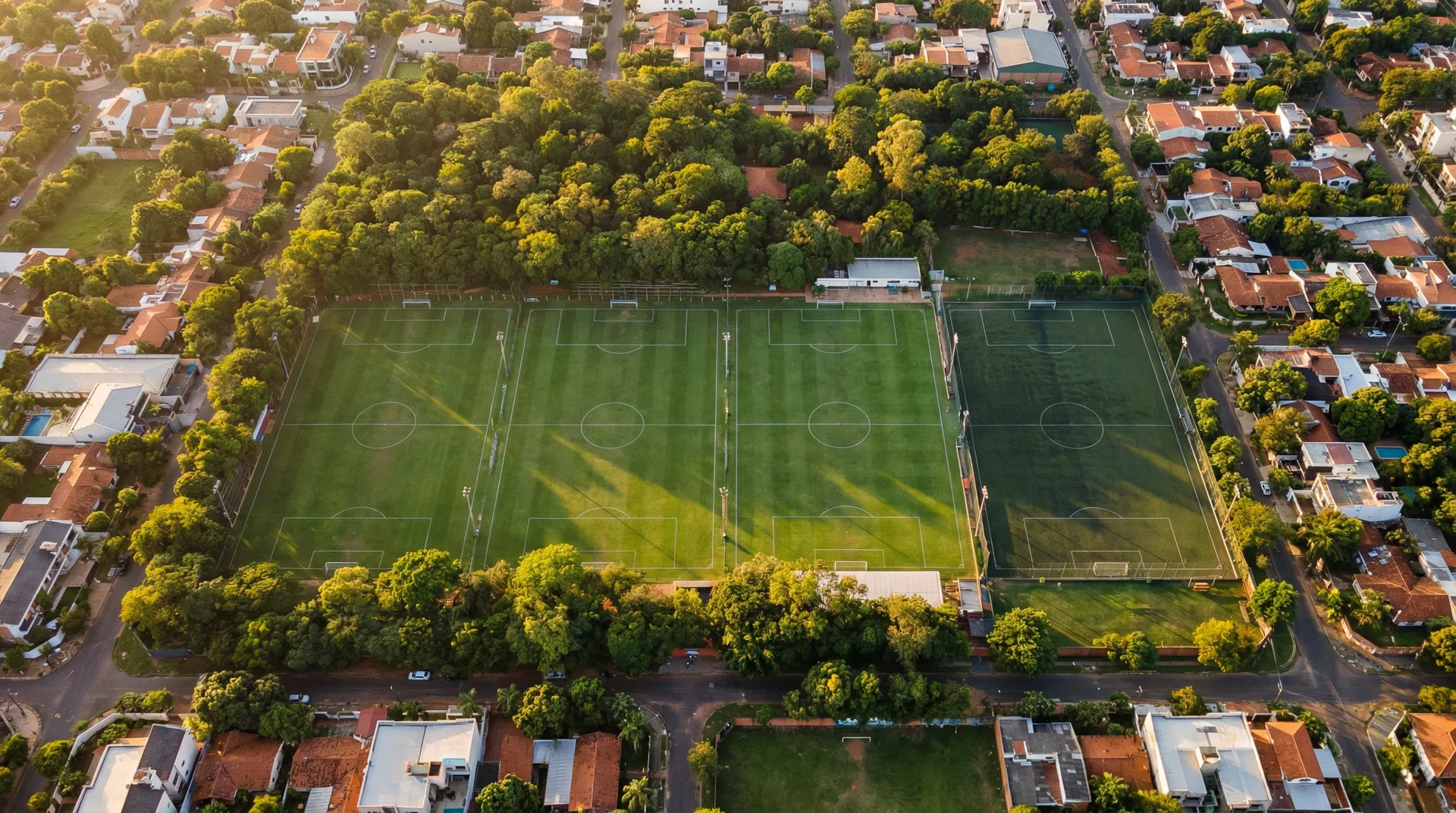 Vista aérea del Campo Deportivo Los Aromos