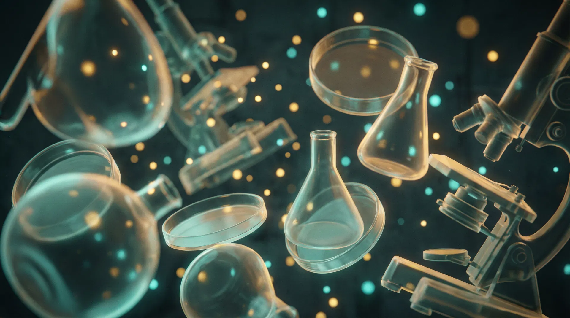 Laboratory research environment representing pharmaceutical and biotech clinical trials