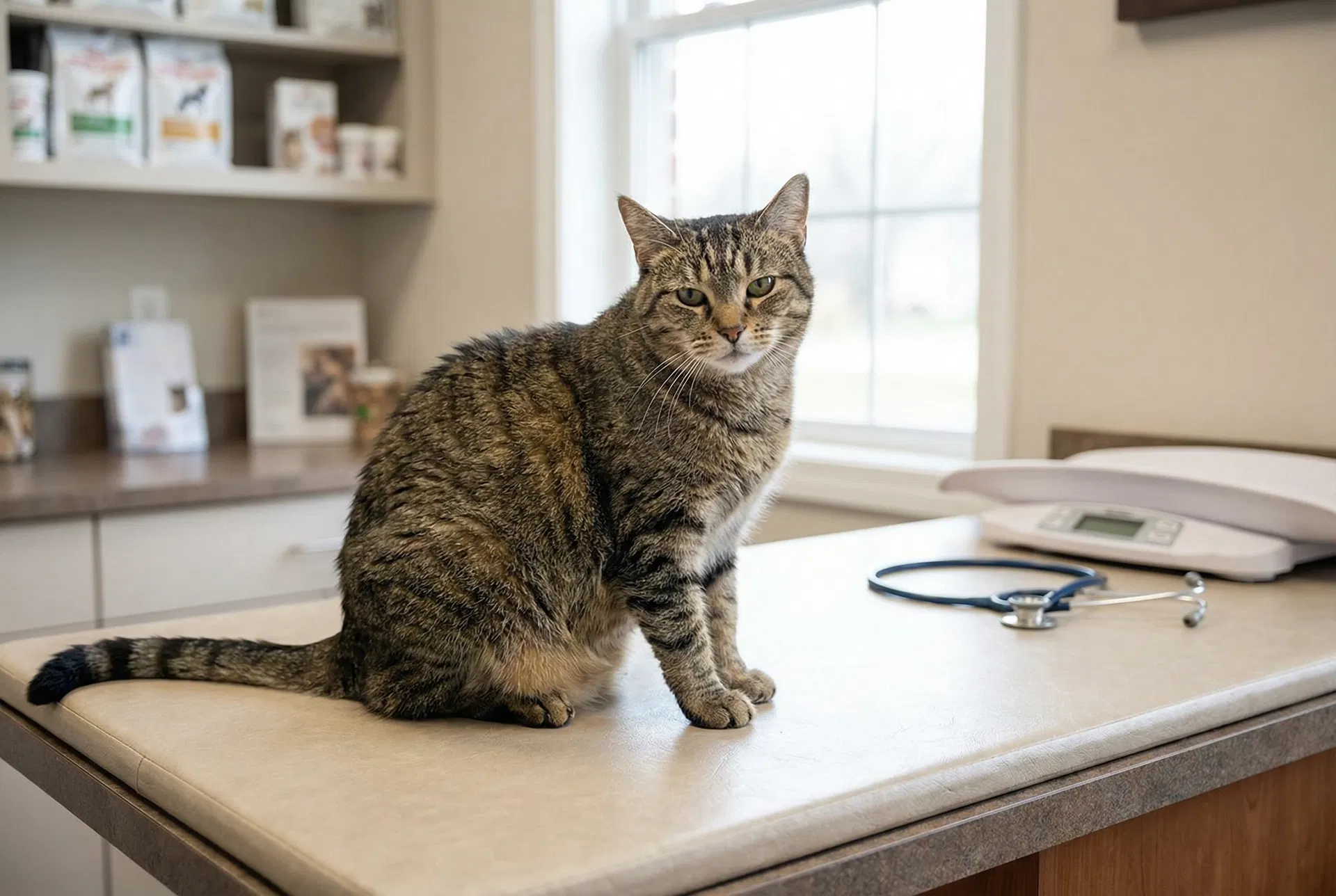 Chat légèrement en surpoids