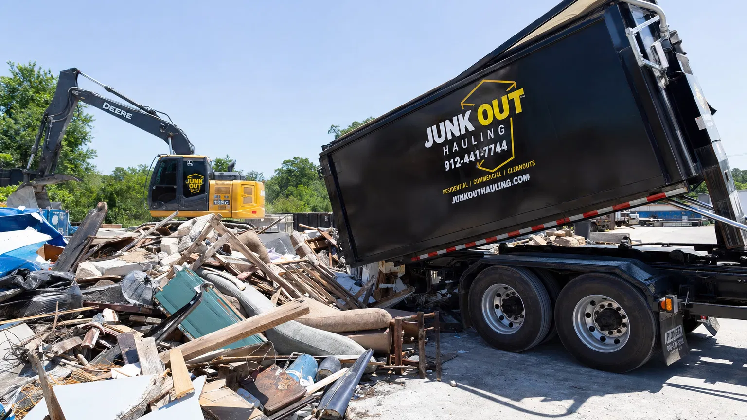 Professional junk removal and debris cleanup
