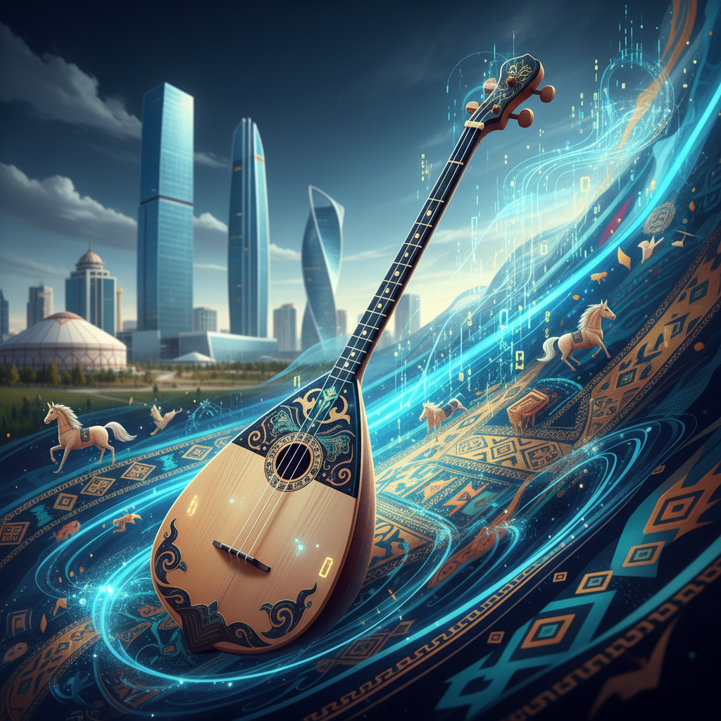 AI's 'Digital Dombyra': Preserving Kazakh Cultural Heritage Through Generative Art
