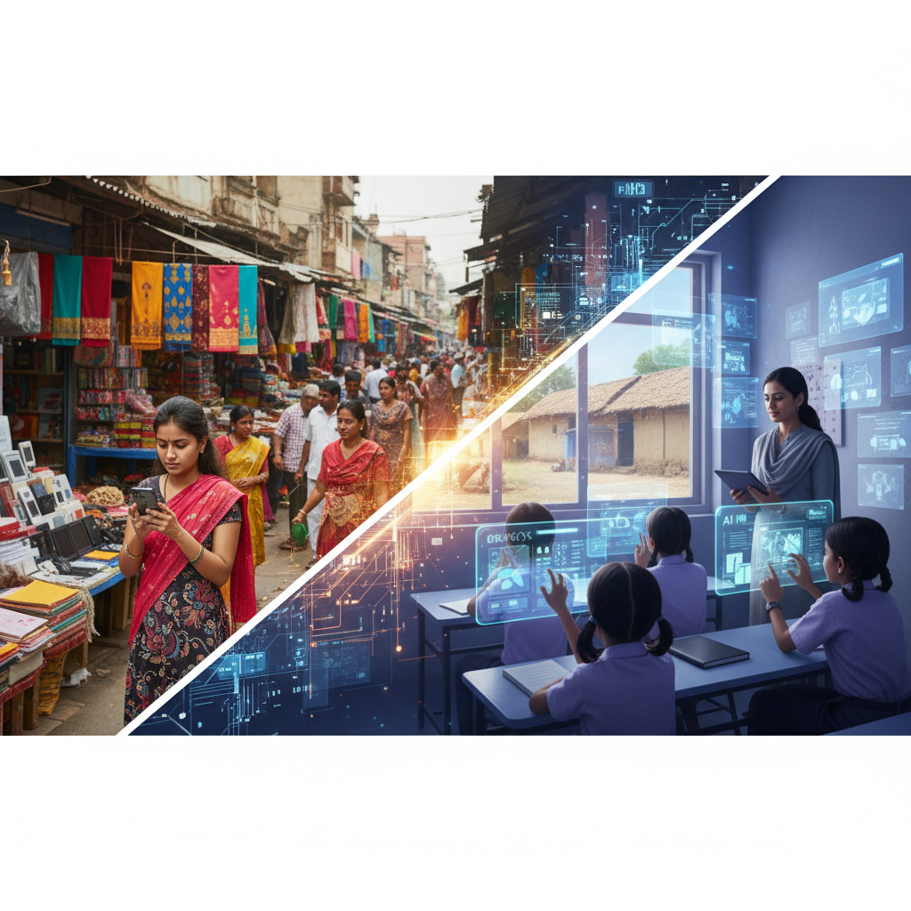 From Bangalore's Bazaars to Bharat's Billions: Can AI Bridge India's Digital Divide or Widen It?