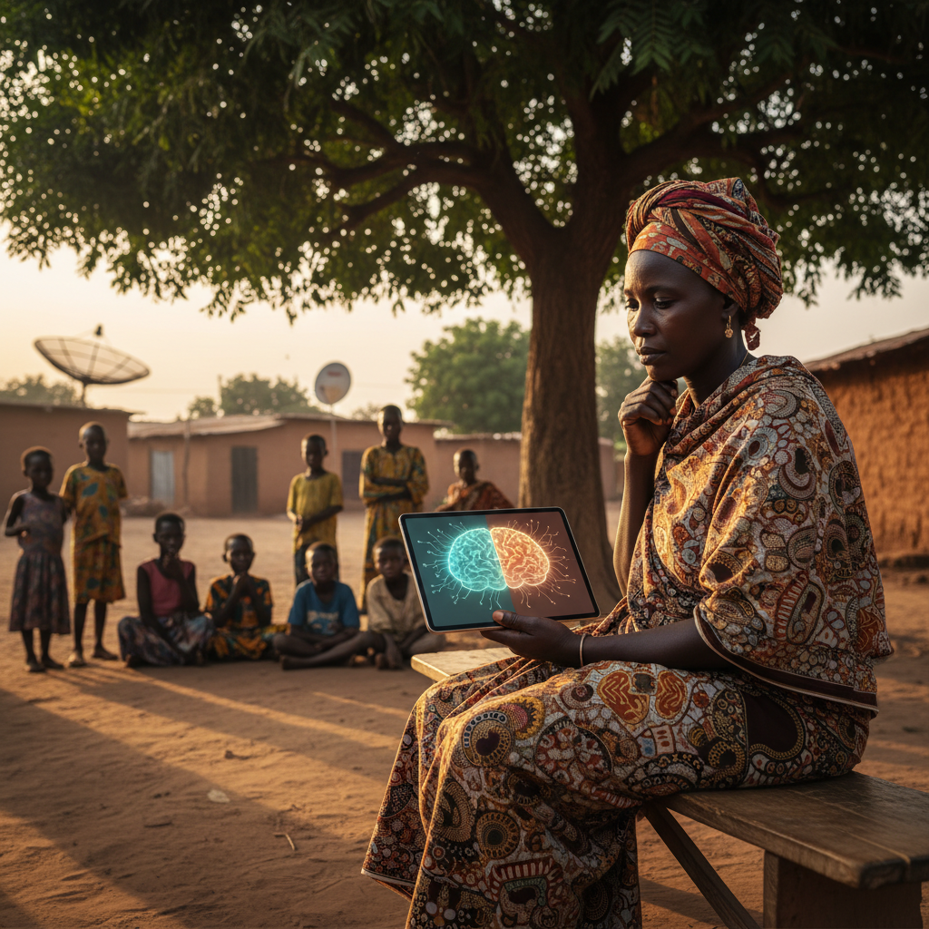 When the Algorithm Whispers Comfort: Can AI Heal Minds in Burkina Faso, or Just Echo Our Worries?