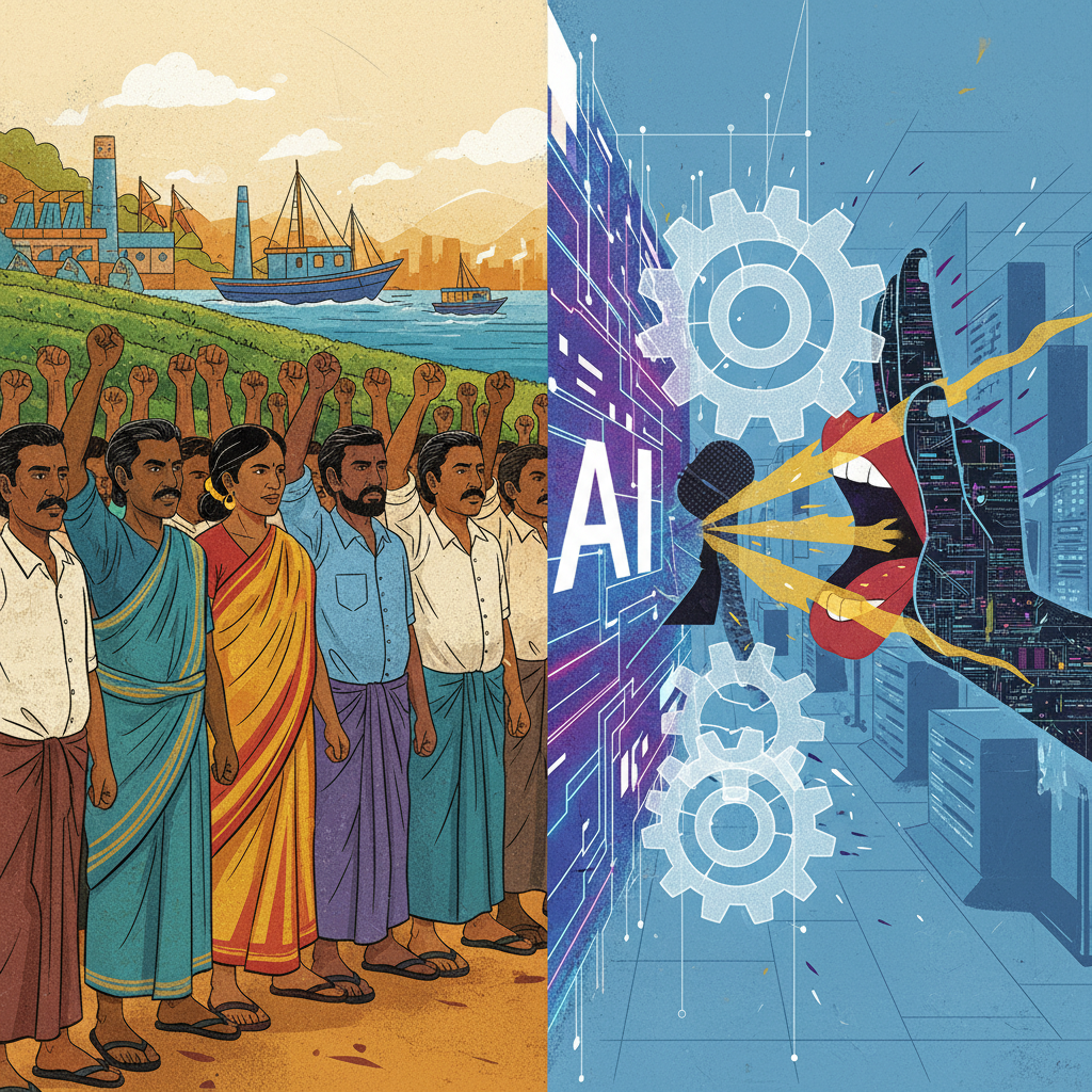 When Algorithms Clash With Livelihoods: Why Sri Lanka's Unions Are Not Silenced by Silicon Valley's AI Promises