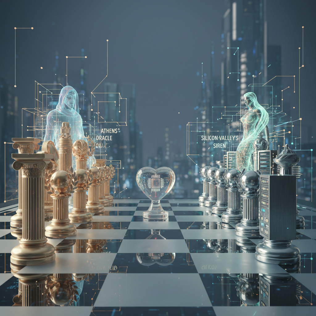Athens' Oracle or Silicon Valley's Siren: Anthropic, OpenAI, and Europe's Soulful AI Quest
