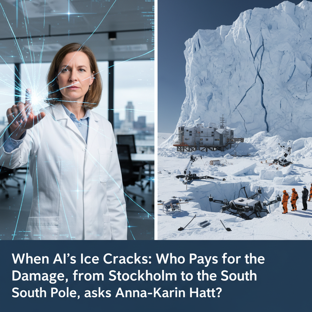 When AI's Ice Cracks: Who Pays for the Damage, from Stockholm to the South Pole, asks Anna-Karin Hatt?