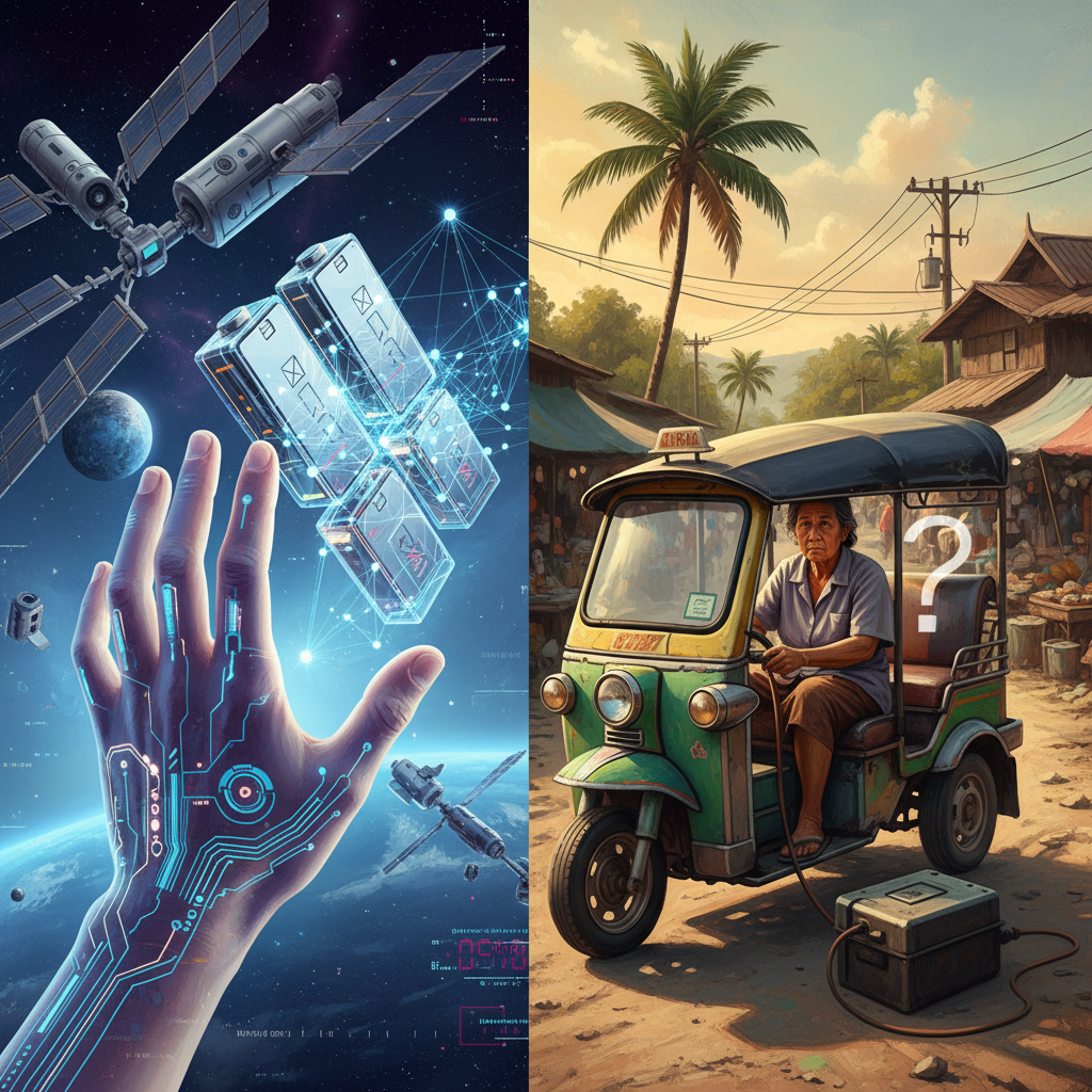 When AI Builds Better Batteries, Why Does My Aunt Still Worry About Her Electric Tuk-Tuk?
