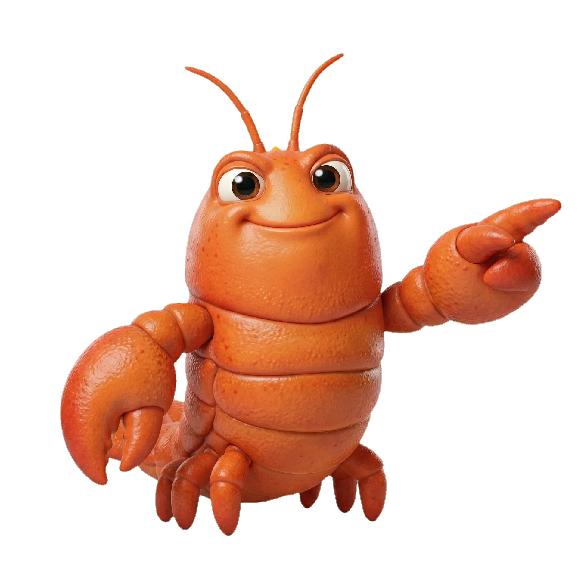 QubeClaw mascot pointing at plans