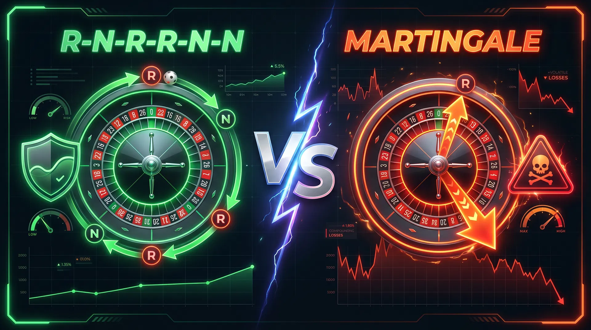 R-N-R-R-N-N vs Martingale - confronto sistemi roulette