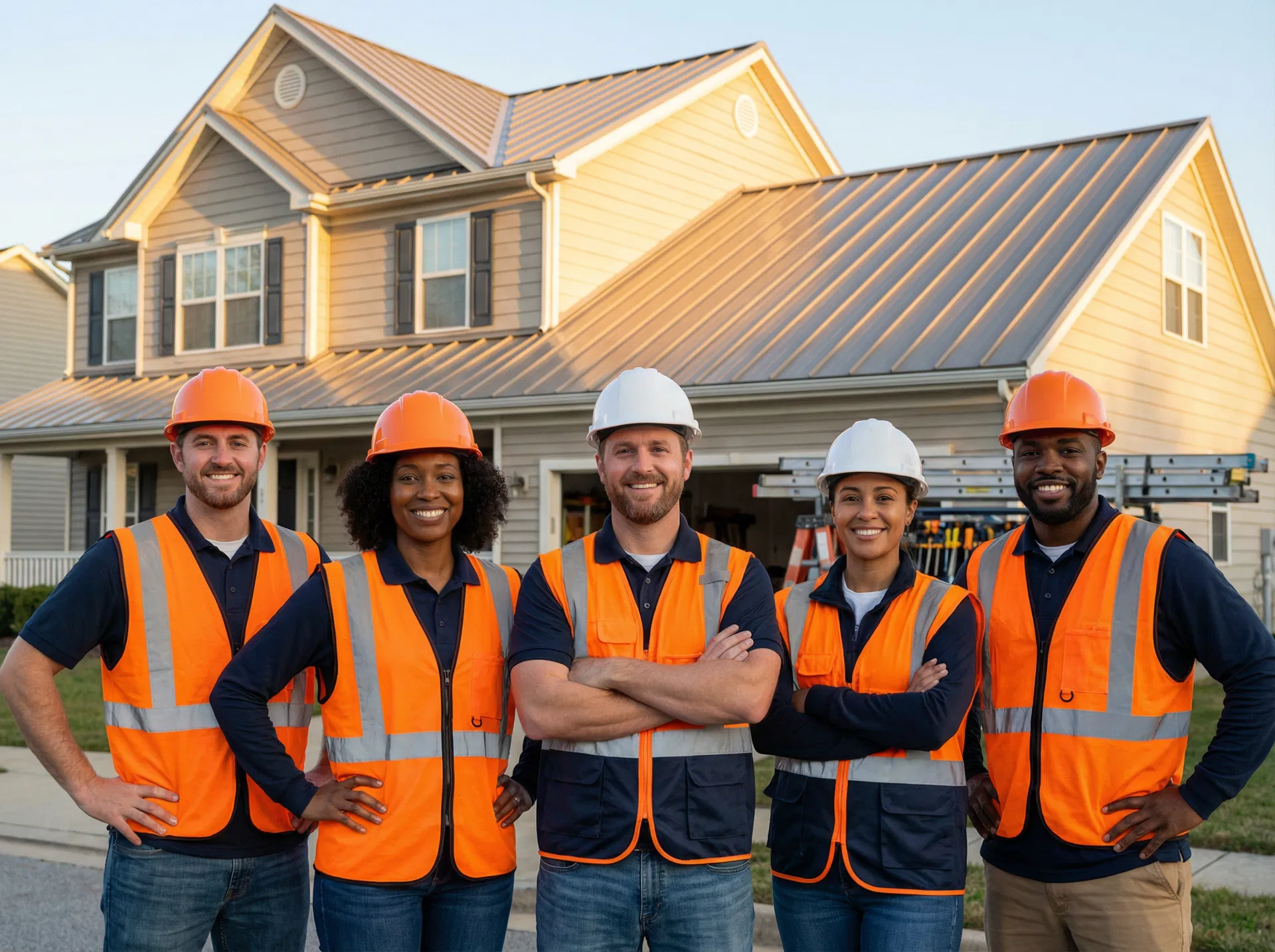James R. Jessie Roofing team