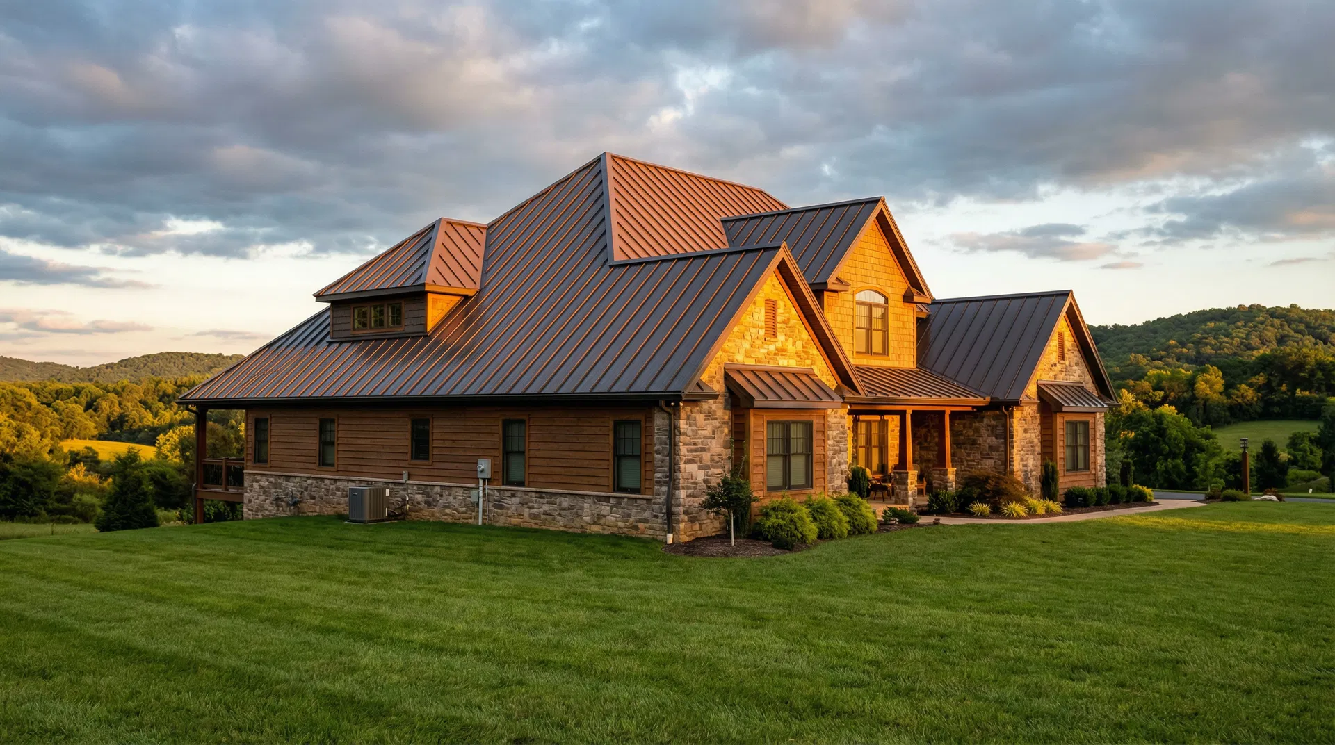 Beautiful home with metal roof