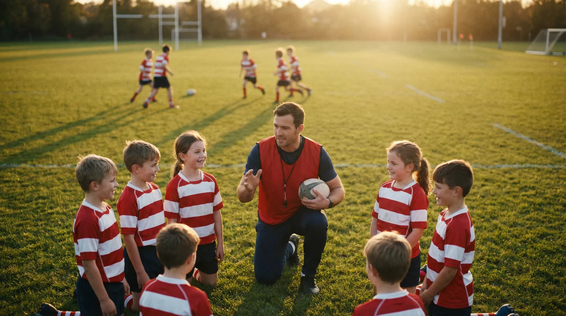 VRC youth rugby coaching session