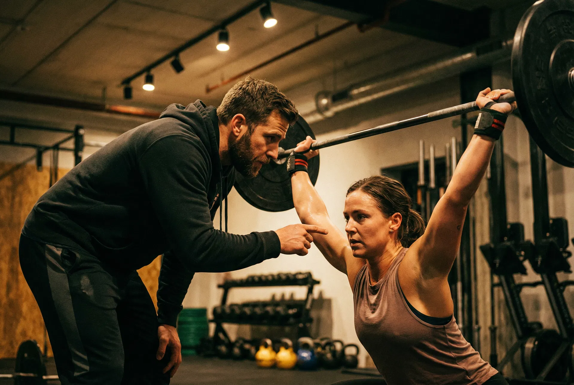 Coach mentoring athlete