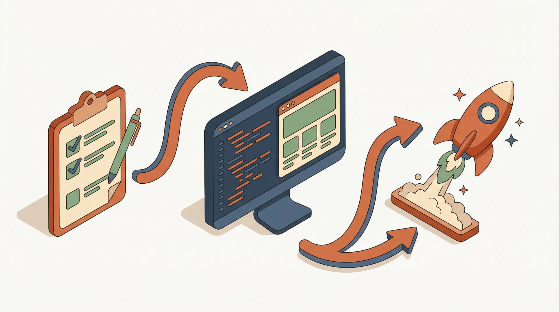 Three step process: checklist, design, and launch