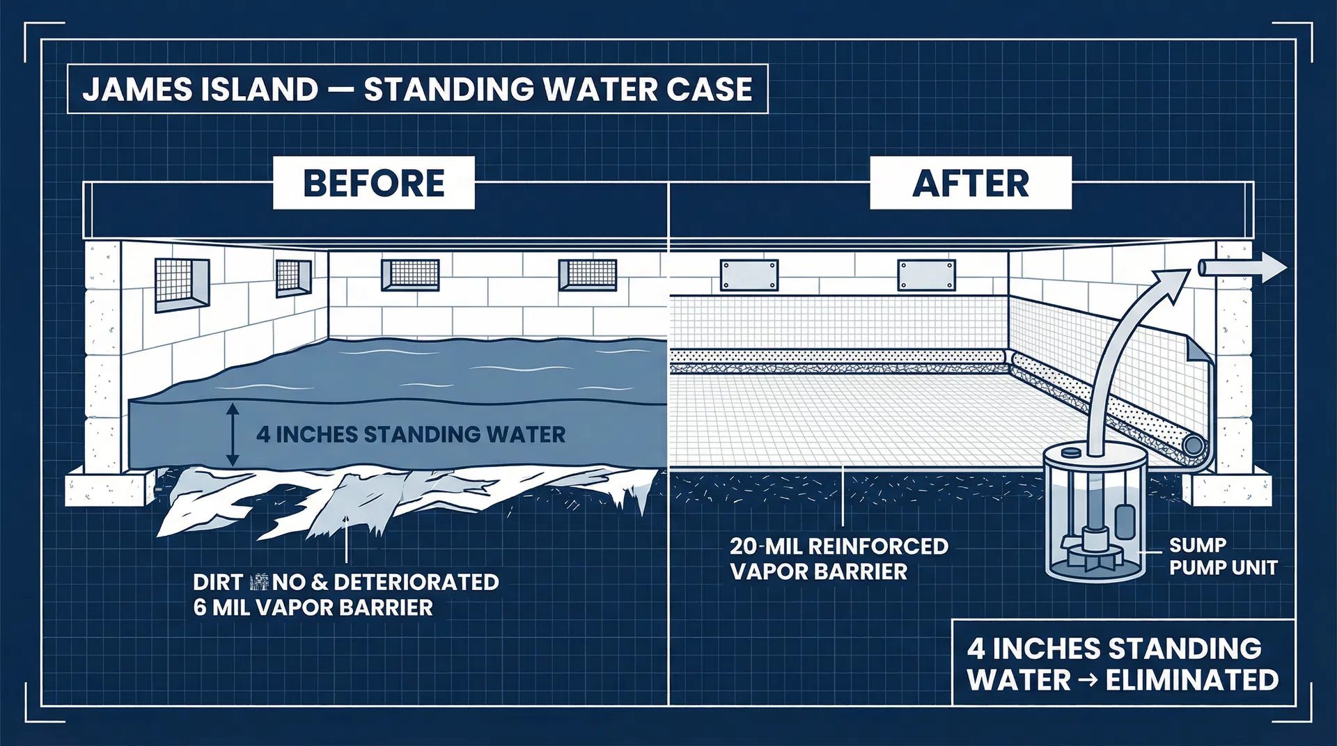 Standing Water Under a James Island Home: A Full Encapsulation Case Study