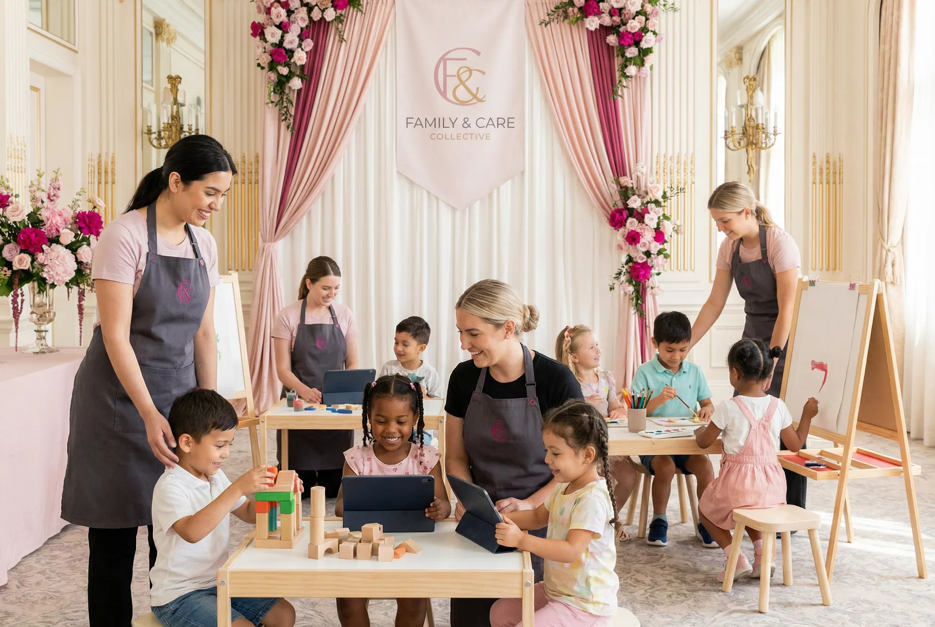 Boutique family support at an event