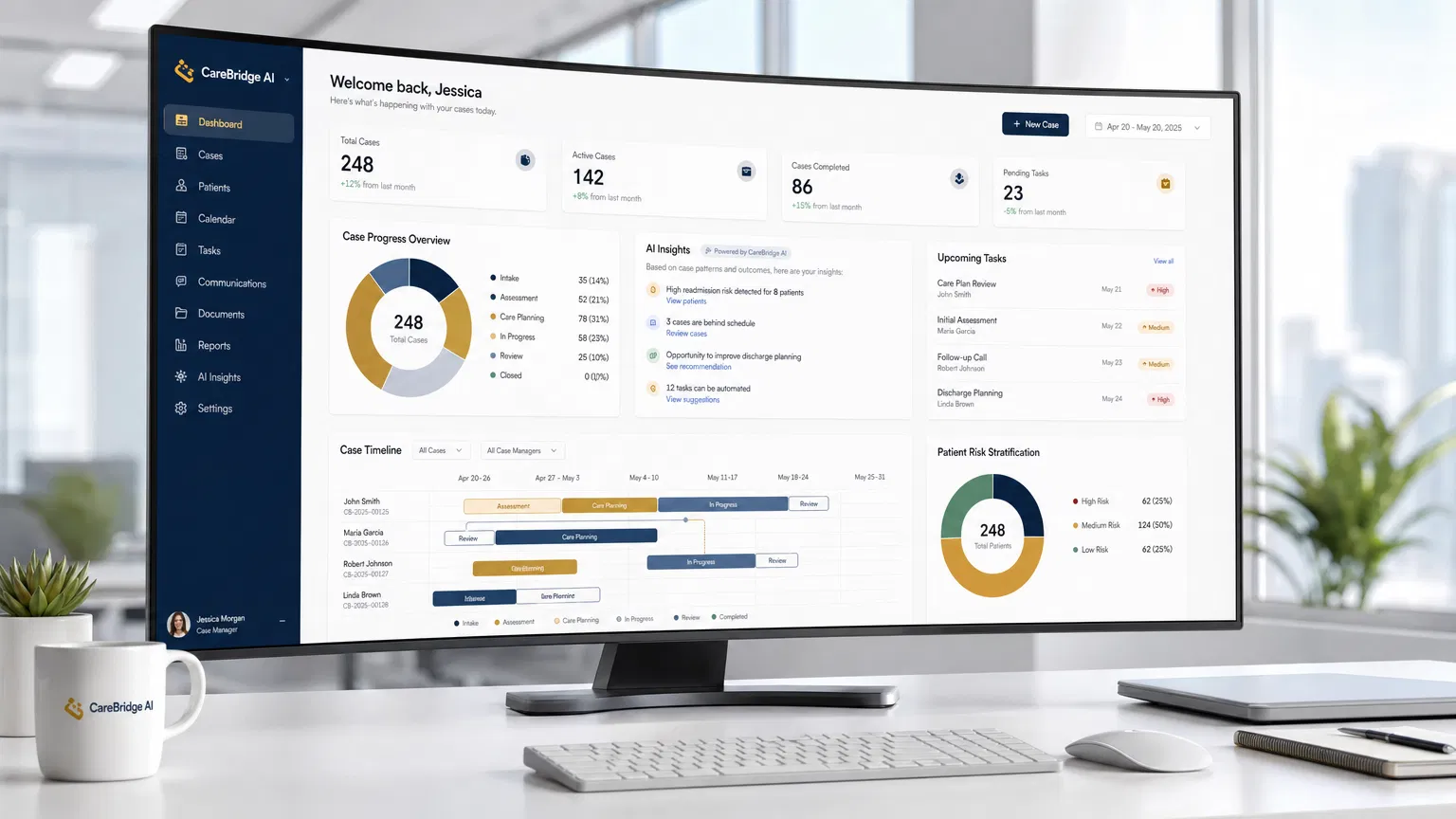 Quest TBI Care AI-powered case management dashboard