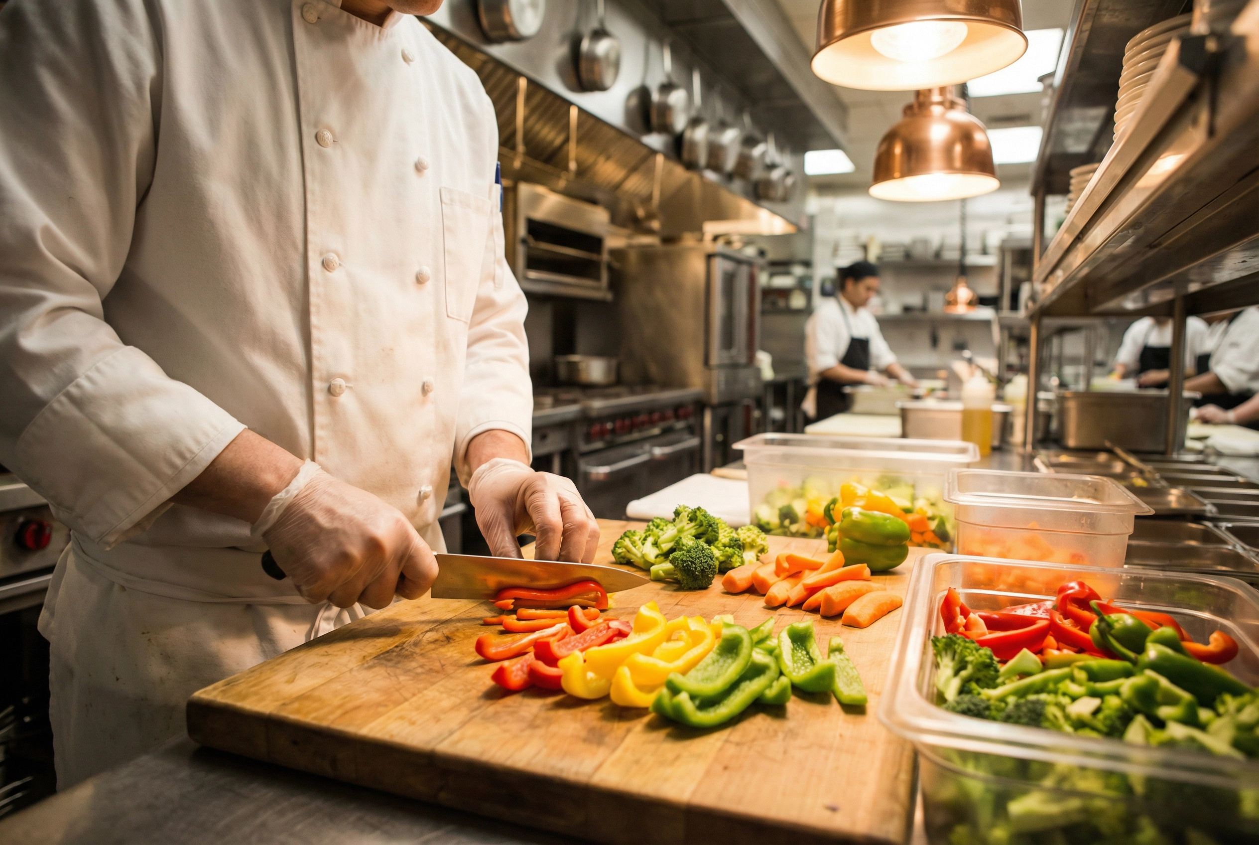 Chef preparing fresh meals at Bakken's Table