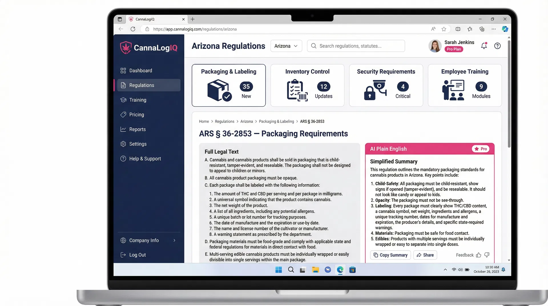 CannaLogIQ Dashboard