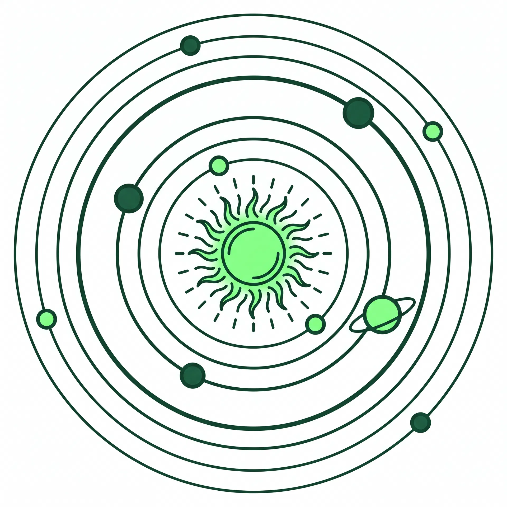 Solar system illustration
