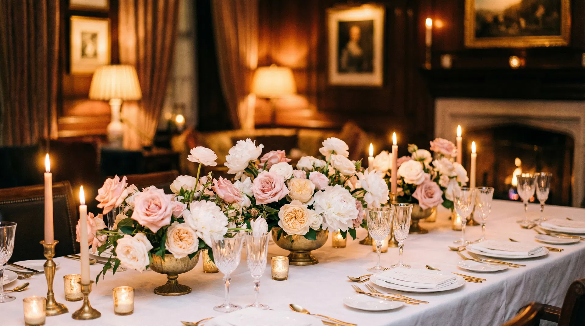 Private dinner event florals